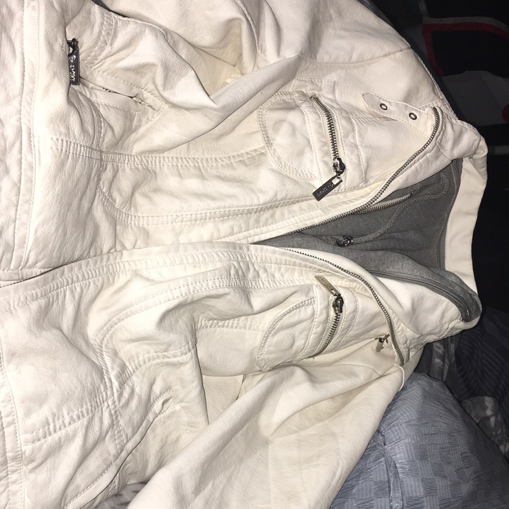 White leather jacket